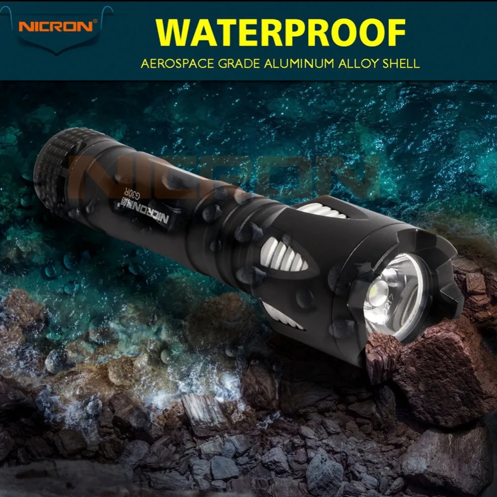 NICRON G30R 1 Вт Ультра яркий светодиодный фонарик высокой яркости мини Водонепроницаемый 3 режима 150 люмен масштабируемый светодиодный фонарь G30R