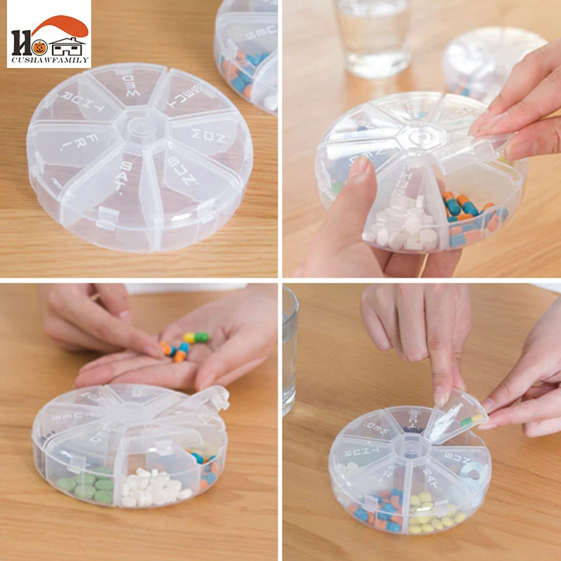 CUSHAWFAMILY портативный вращающийся в неделю 7 слотов уплотнение чехол для таблеток s