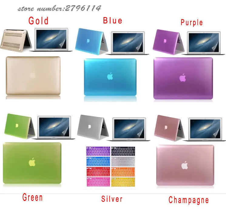 Розовый Золотой матовый металлический цветной Жесткий Чехол для ноутбука Macbook Air