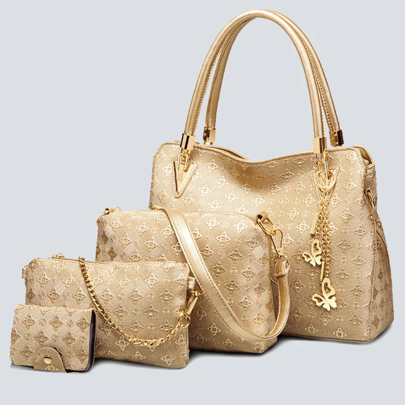 Роскошный женский набор сумок рельефная клетчатая композитная сумка 2017 модные