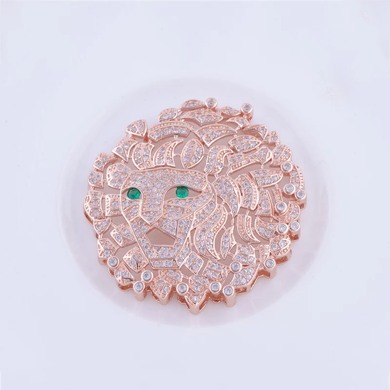 Европейская мода жемчужное ожерелье фурнитура Золотая большая голова льва