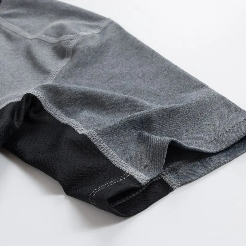 Быстросохнущая Мужская эластичная Спортивная футболка с коротким рукавом