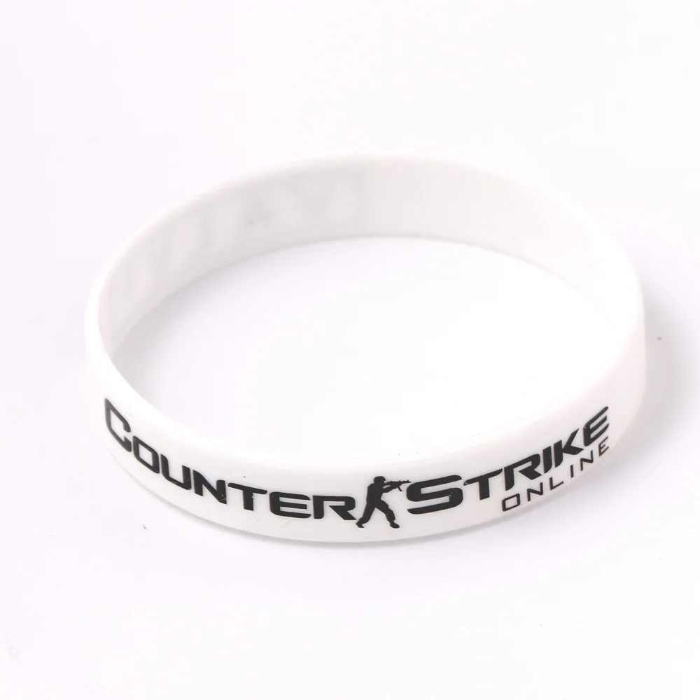 Wholesale 50pcs/lot Game CSGO Silicone Bracelets Counter Strike Braclet For Men And Women Red White Yellow 3 Colors | Украшения и