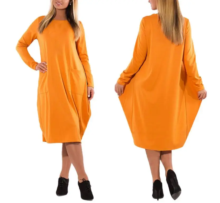 5XL 6XL плюс размеры Женская одежда с длинными рукавами и круглым вырезом