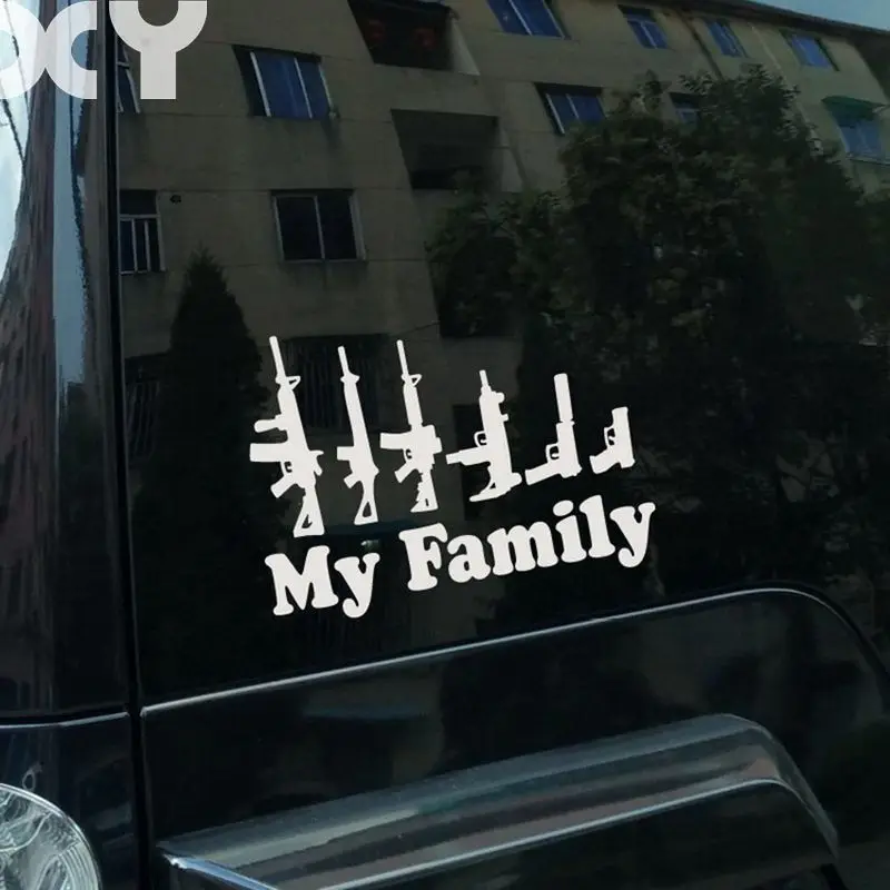 XY Авто Стайлинг пистолет моя семья виниловые наклейки Грузовик Мотор наклейки|car