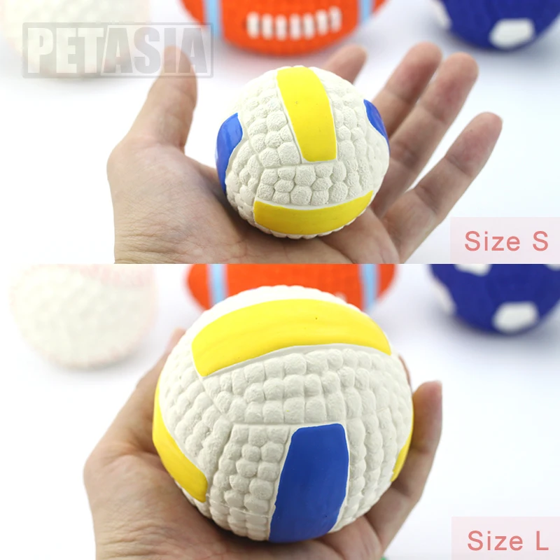 Мяч-пищалка для питомцев игрушки собак устойчивые к укусам резиновые