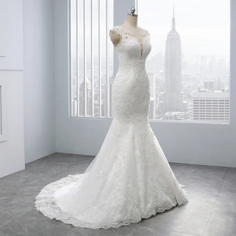 Miaoduo свадебное платье Русалка для свадебных торжеств женщин Кружева Vestidos De Noiva 2021