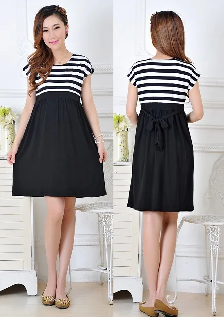 Лидер продаж 2017 новые женские длинные полосатые платья для беременных и кормящих