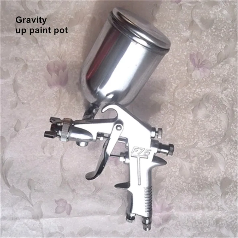F-75 gravity 1.8mm Пневматический Краскораспылитель F-75 инструменты для распыления воздуха распылитель воздуха высокая распылительная мебель деревообрабатывающее покрытие автомобиля dia.1 до 1,8 мм - Цвет: F-75 gravity 1.8mm