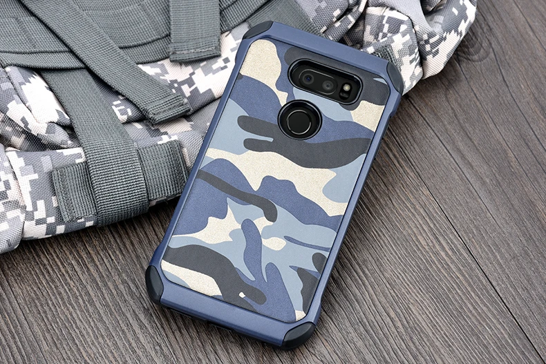 Защитный чехол для LG V30, сверхмощный Камуфляжный 2 в 1, ударопрочный пластиковый силиконовый чехол для LG V30 Plus V30, чехол с ручкой