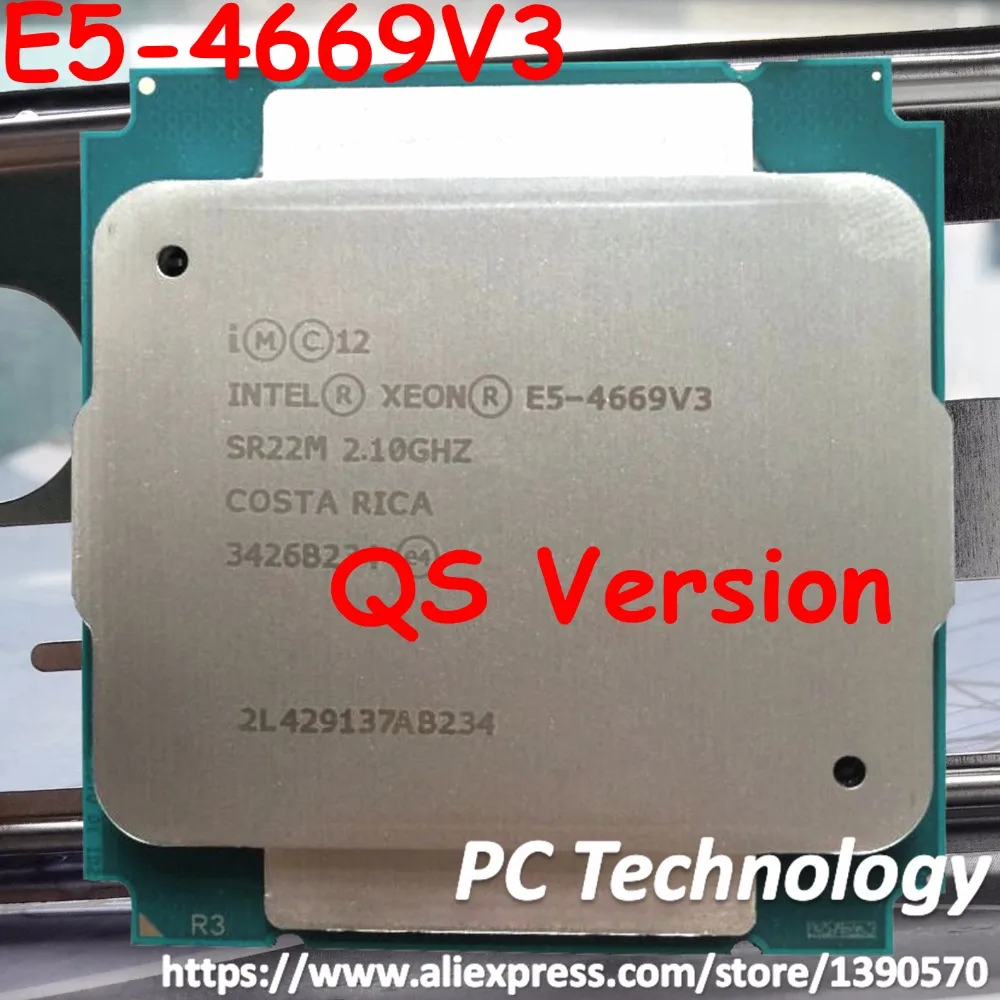 Оригинальный смартфон Intel Xeon QS версии E5 4669V3 2 1 ГГц 18 ядер 40 Мб 4669 V3|intel xeon|xeon intele5 v3 |