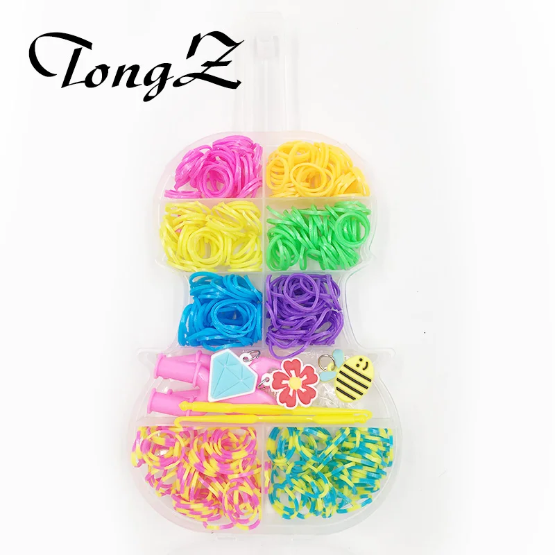 Скрипка предусмотрена полос радуги DIY браслет красочные эластичные