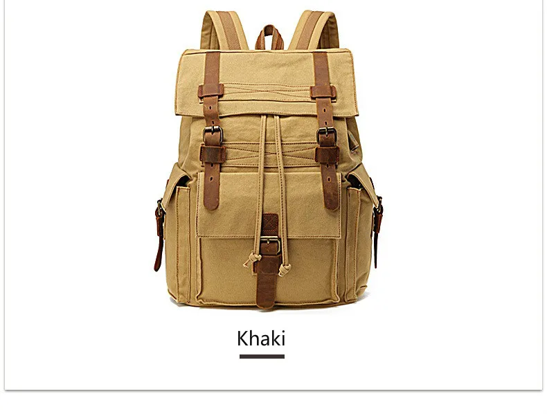 M291 новые мужские холщовые кожаные рюкзаки, винтажный 14 дюймовый рюкзак для ноутбука, мужская дорожная сумка, большая Внешняя usb зарядка, школьная сумка