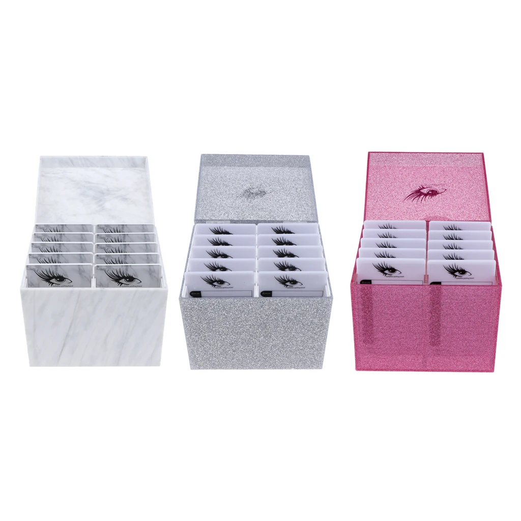 Acrylic Cosmetic Makeup Organizer Eyelash Storage Box Eyelashes Glue Pallet Holders 10 Layers Grafting Extension Tool | Красота и