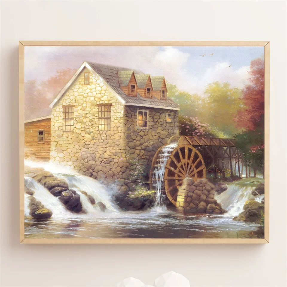 Пейзаж картина холст для wall art Nordic Стиль украшение дома гостиной принтом house