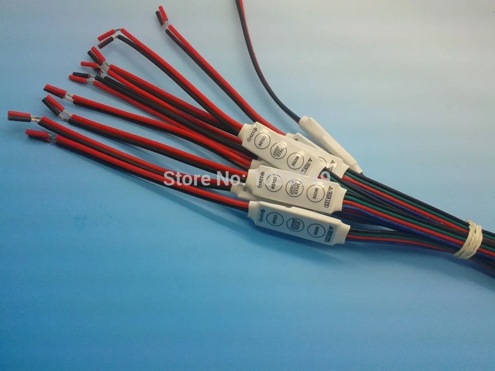 Фото Мини-светодиодный контроллер RGB постоянного тока 12 В для 3528 5050 световых лент RGB, ручное управление переключателем 19 динамических режимов, 20 статических цветов 3*4A №2