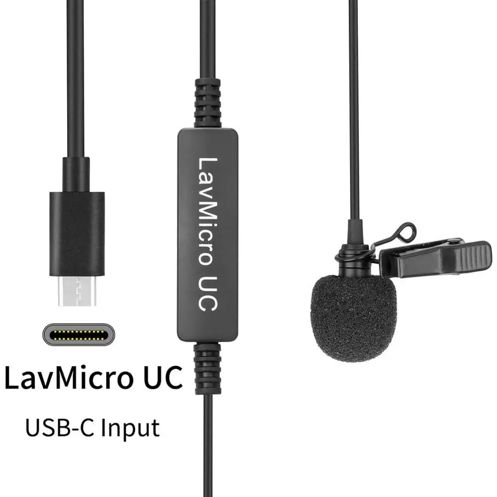 LavMicro UC Saramonic LavMicro+ DC качество вещания петличный микрофон с контролем и входным управлением для компьютера тип-c IOS смартфон камера - Цвет: LavMicro UC