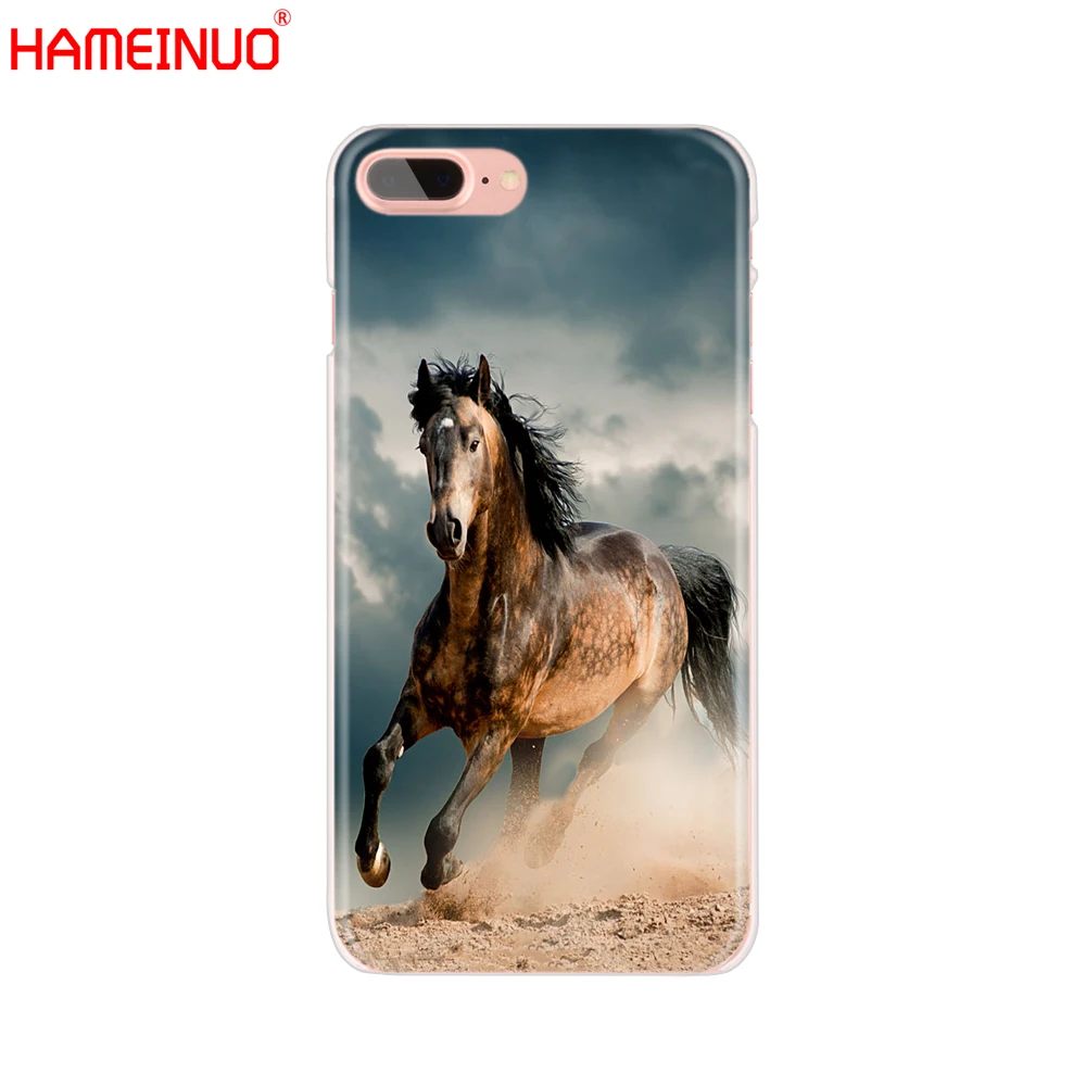 HAMEINUO чехол для сотового телефона с рисунком лошади животного iphone X 8 7 6 4 4s 5 5s SE 5c 6s