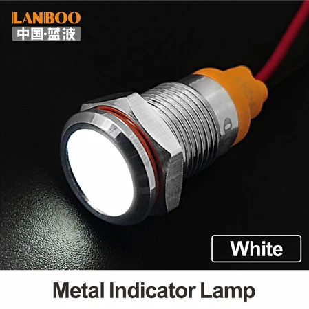 White 6 мм микро гаражный красный зеленый blue3-8v 9-24v 48v 110v 220v 250v светодиодный индикаторный светильник цена - Цвет: White