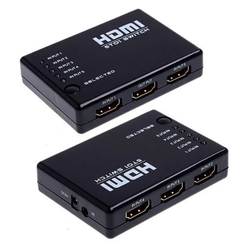 Hdmi Multiport 3 Or 5 Ports HDMI Splitter Switch Selector Switcher Hub+Remote For HDTV PC HOT FOR DVD STB GAME HDTV HDMI. I5