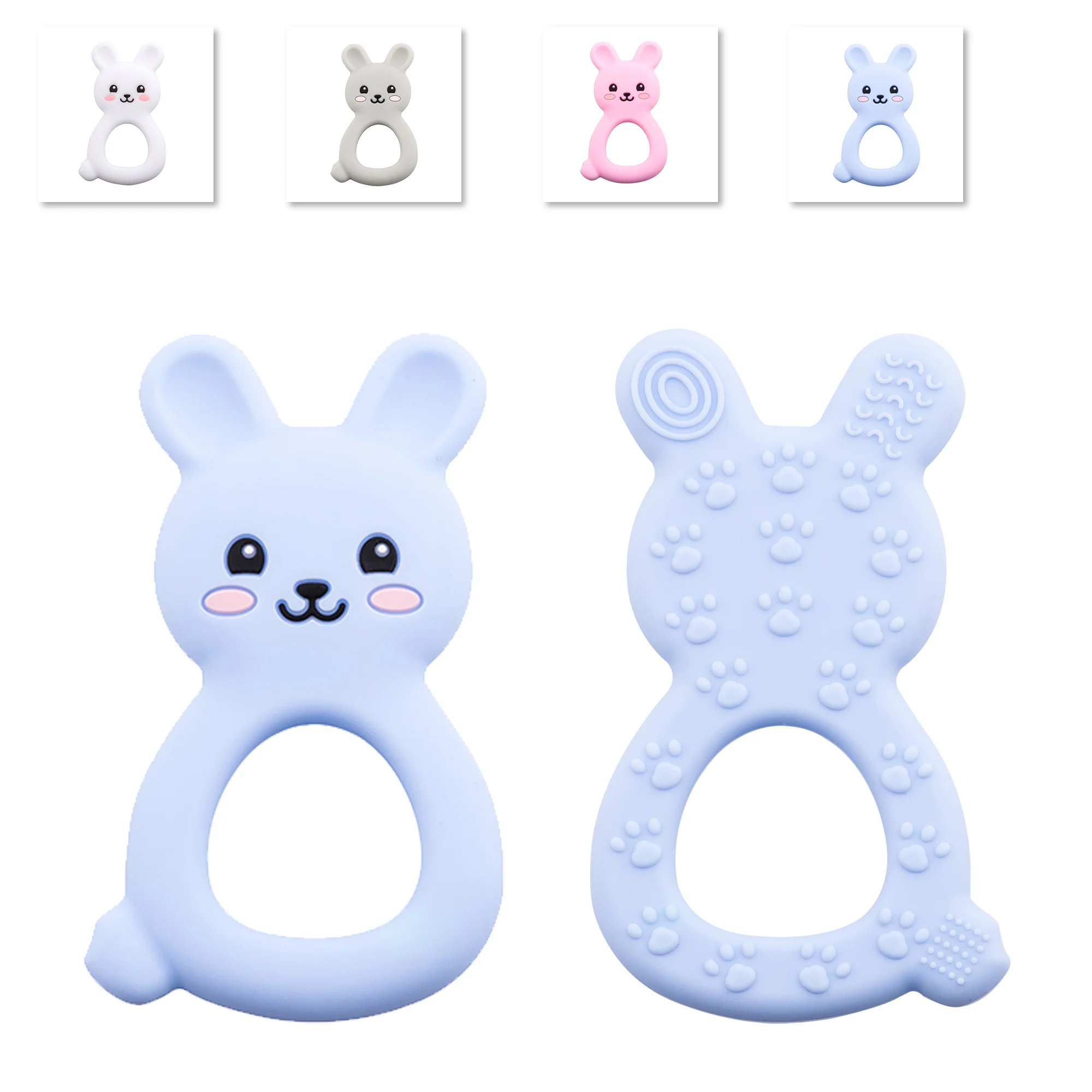 

Let's Make 20pc BPA Free Silicone Teethers Food Grade Tiny Rod Short-tailed Rabbit Teether Silicone Beads Necklace Accessories