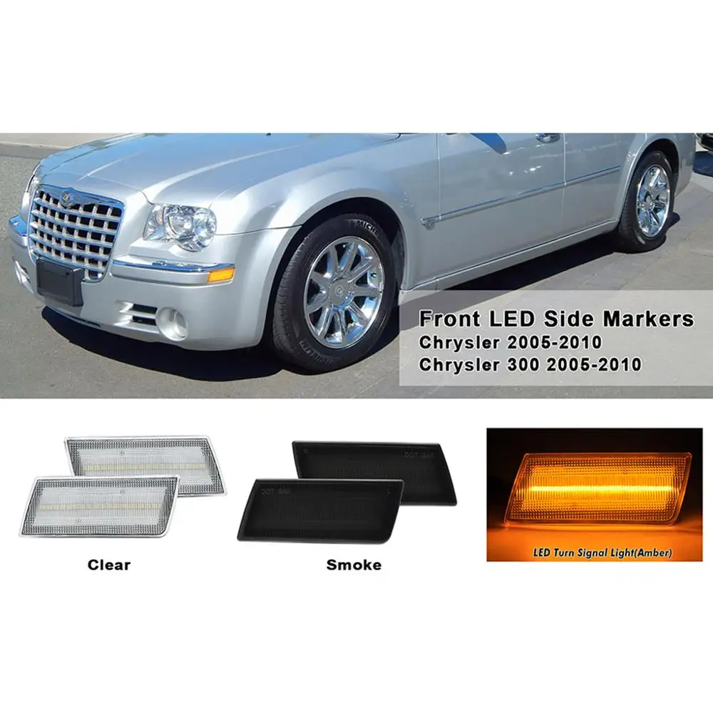 Янтарный светодиодный светильник на передней стороне для Chrysler 300 2005-2010