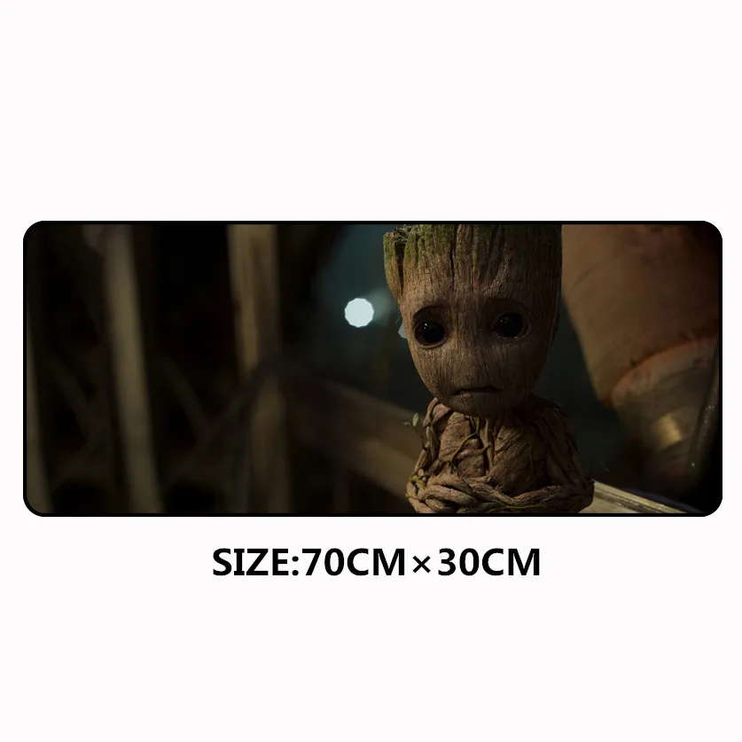 70x30 см большой коврик для мыши groot, ракета енот игровой коврик для мыши Противоскользящий натуральный каучук геймерский коврик для мыши с запирающим краем - Цвет: 7