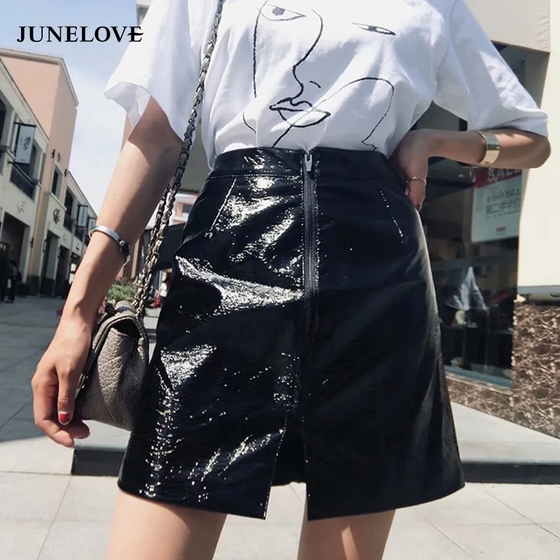 Женские винтажные мини-юбки JuneLove повседневные трапециевидные юбки из