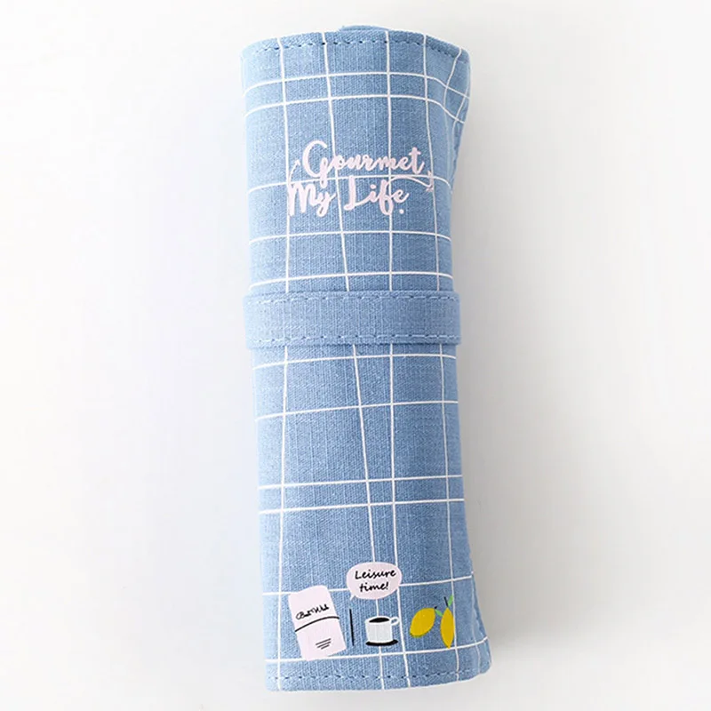 1 шт милый школьный пенал из хлопка и льна Pencilcase мультфильм Roll Pencial сумка для мальчиков и девочек канцелярские принадлежности для карандашей