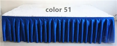 51 ROYAL BLUE Многоцветный Шелк льда шифон Белый цвет свадебный стол юбка Вечерние Банкетный сценический стол юбка скатерть декоративная - Цвет: 51 ROYAL BLUE