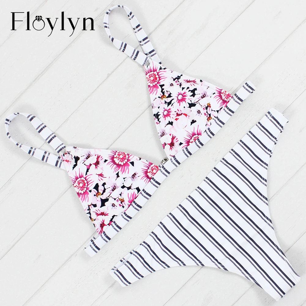 Floylyn 2017 хит сексуальное бикини с цветочным принтом женский купальник купальный