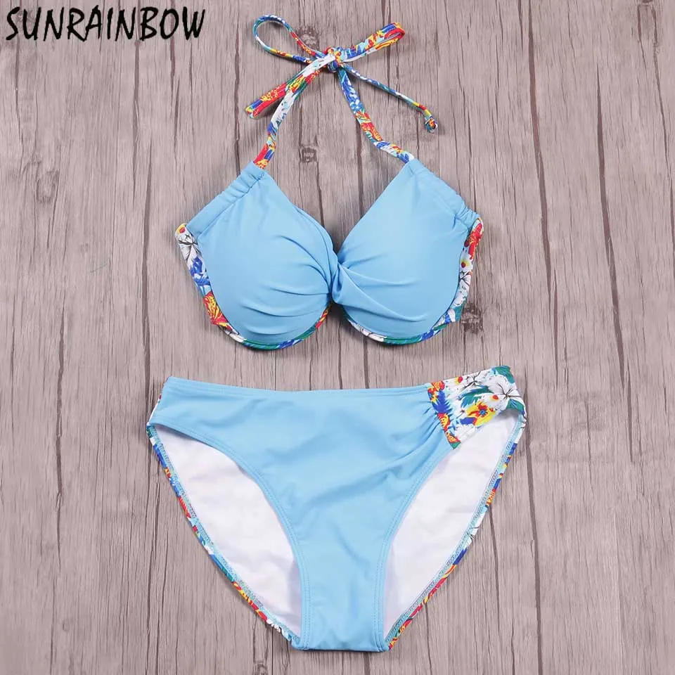 SUNRAINBOW 2019 сексуальный бандо бикини женский купальник пуш ап новейший крючком