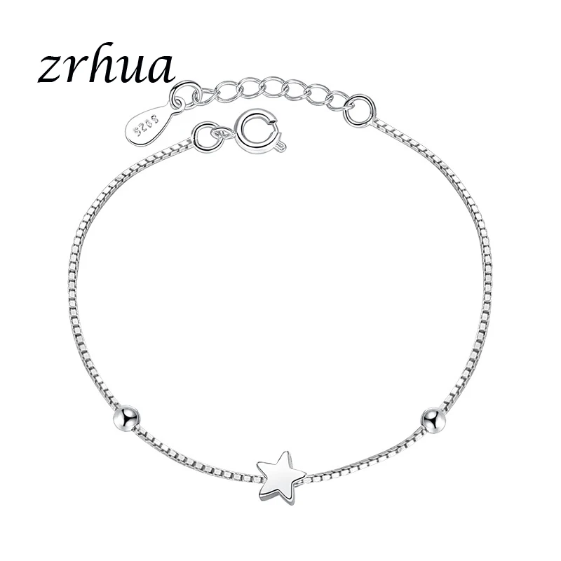 ZRHUA 925 Stelring серебряные браслеты для женщин лаконичный чокер браслет Модный