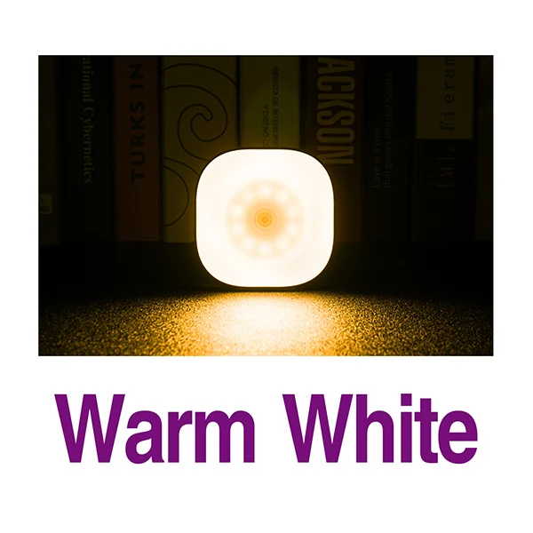 Warm White 10 светодиодный s светодиодный Ночной светильник с датчиком движения PIR, светильник для шкафа, Автоматическое включение/выключение шкафа, AAA батарея, питание от USB, магнитная сила, прикроватные лампы - Испускаемый цвет: Warm White