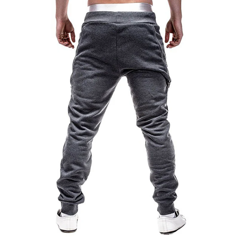 

Vogue Nice Autumn Men Pants Hip Hop Harem Joggers Pants Male Trousers Mens Joggers Solid Zipper Decoration Pants Sweatpant