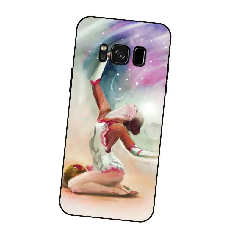 P078 Gymnastics Black Silicone Case Cover For Samsung Galaxy S5 S6 S7 S8 S9 S10 5G S10E S11 S11E Lite Edge Plus |
