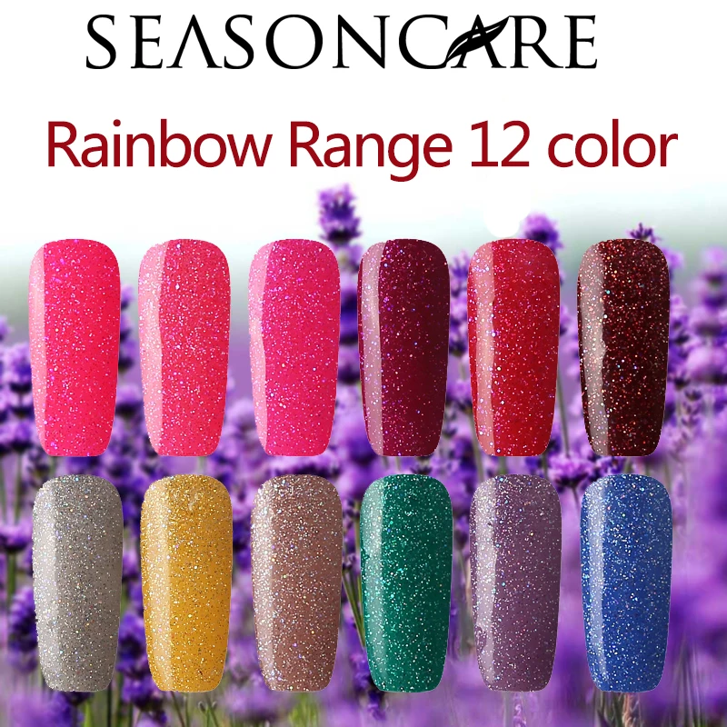 SEASONCARE Радуга цветовой Гаммы Красочные Лак Для Ногтей Гелем Led Gelpolish DIY Nail Art