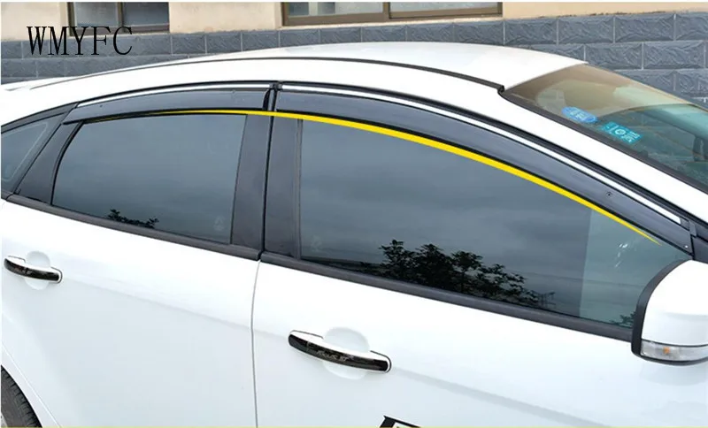 

Для Ford Focus Sedan 2012 2013 2014 2015 акриловый козырек для окна вентиляционные оттенки Защита от солнца дождя аксессуары для украшения автомобиля
