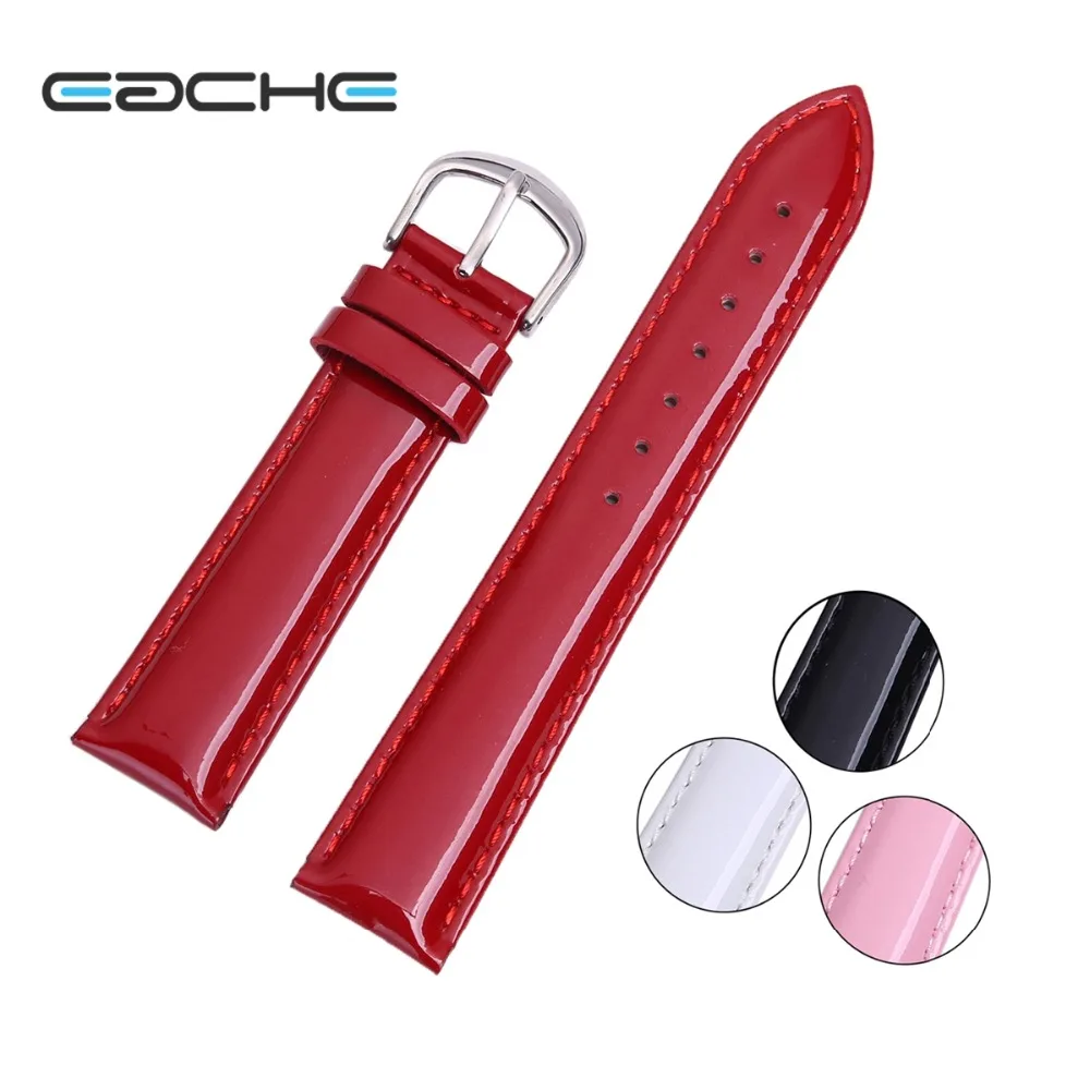 Новый ремешок для часов из натуральной телячьей кожи разных цветов лакированной