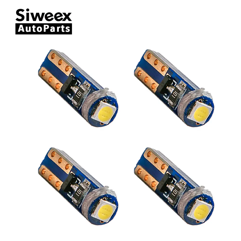 4 шт. W3W T5 светодиодный 1SMD 3030 автомобильная лампа Canbus Error Free лампа приборной панели лампы светодиодные фонари белый/синий/зеленый/IceBlue/розовый/красный/желтый 12V