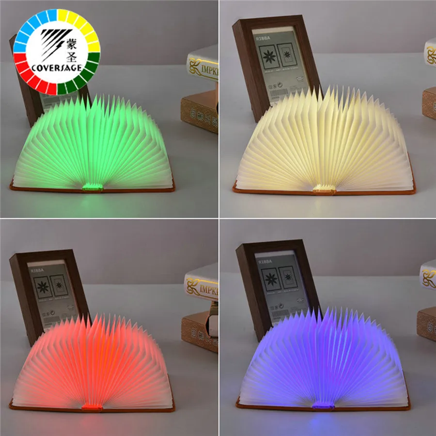 Ночной светильник Coversage в виде книги светодиодная настольная лампа четырех