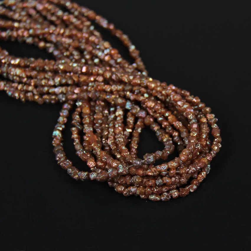 

15.5''Titanium Champagne Small Quartz Nuggets Beads Chains Jewelry Bulk,Natural Crystal Stone Chips Rosary Chains Beads Pendants