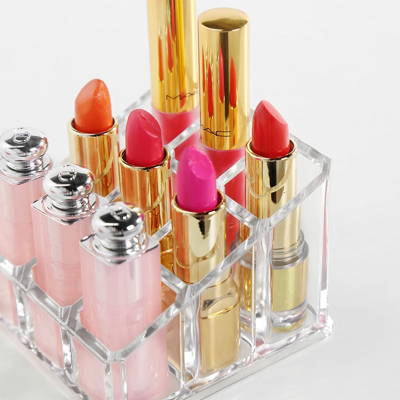 Косметика случаях ватные тампоны коробка для хранения Lip stick держатель акрил