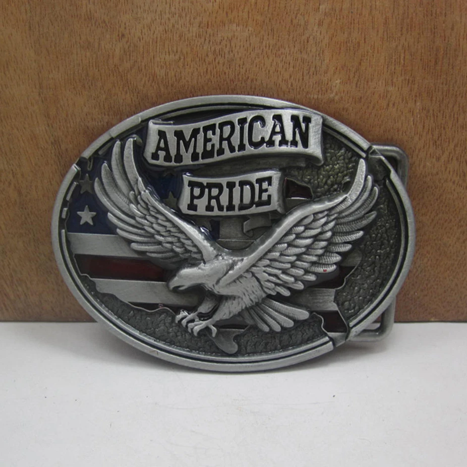 Классический американский Pride Eagle металлический ремень с пряжкой серебряная
