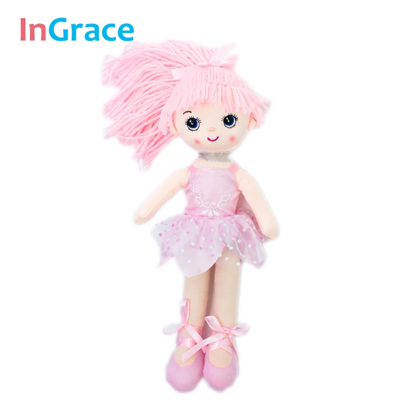 Ingrace, классическая балетная кукла для девочек, лучший подарок, плюшевая танцевальная балерина, игрушки, реалистичные, 3 цвета, детская любимая игрушка для девочек