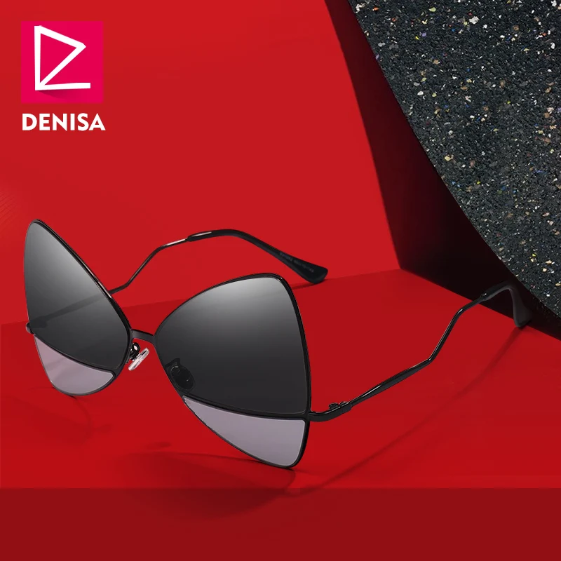 Винтажные градиентные солнцезащитные очки DENISA в форме бабочки модные ретро-очки
