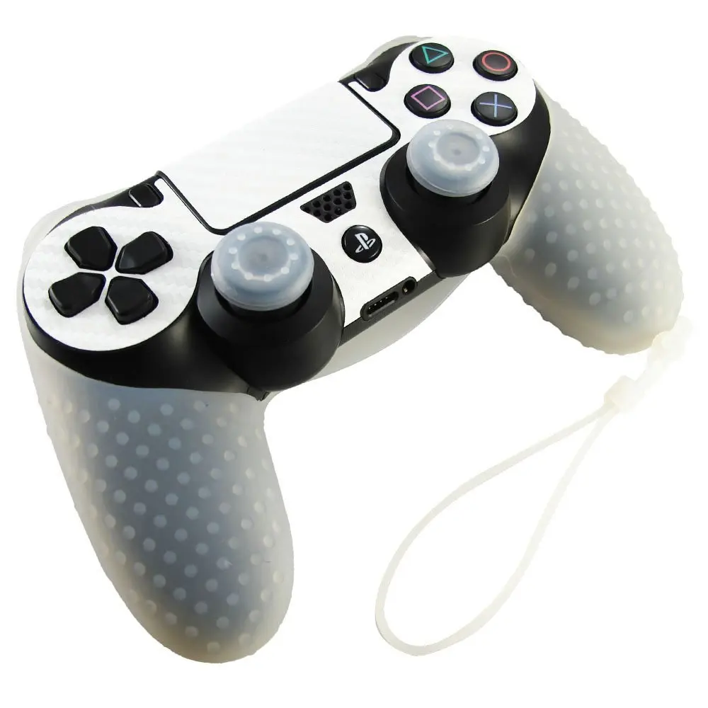 Силиконовый чехол для Playstation 4 ps4 контроллер нескользящий + ДЖОЙСТИК колпачки