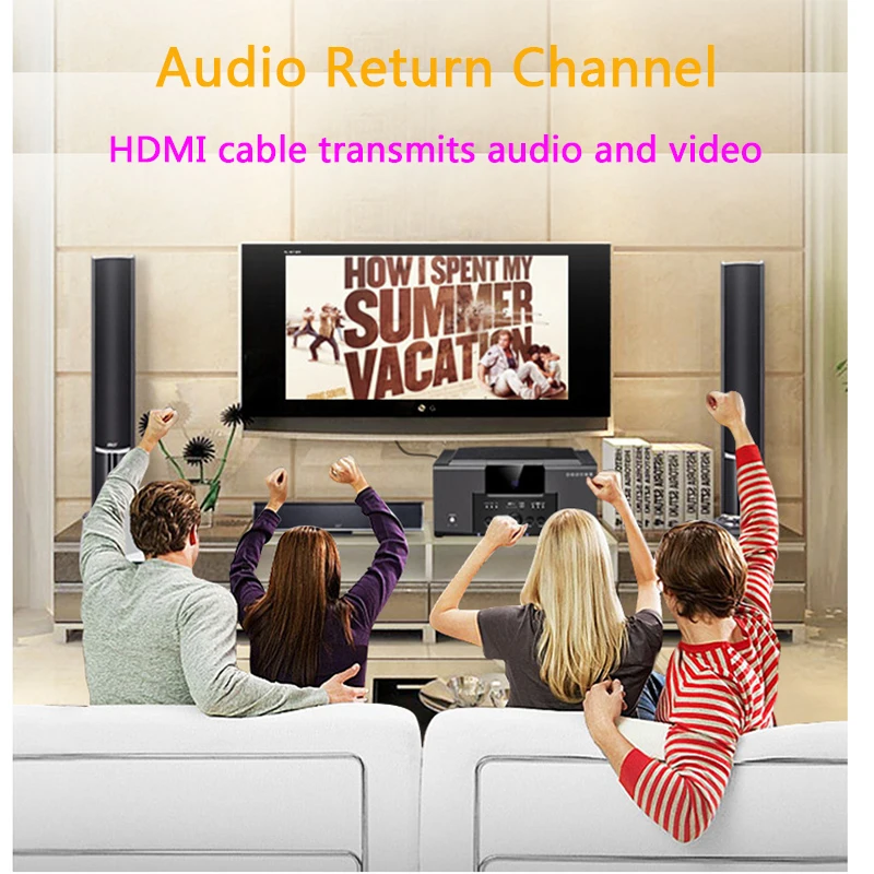 Shuliancable Стандартный HDMI Мужской кабель высокоскоростной 1080P 3D в аудио и видео