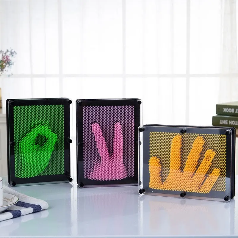 Пластиковая игрушка забавная игра Pinart DIY 3D в форме копии Pin Art Shoumo красочная игла