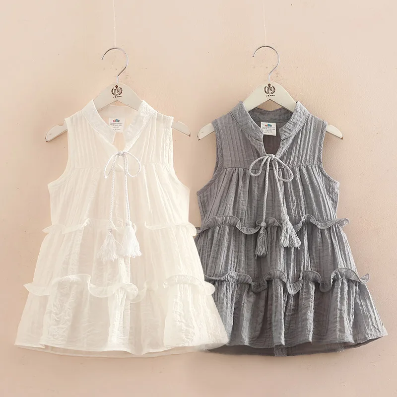 

Baby sleeveless dress 2018 summer new girls children's clothing children's cake dress vest dress
